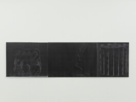 installation view of the work shopping addict, black and white uv print on aluminum Hanna Stiegeler