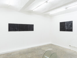 installation view of the work shopping addict, black and white uv print on aluminum Hanna Stiegeler